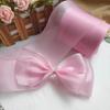 100% Polyester Pearlescent Ribbon Wide Shiny Silk DIY Hair Accessories Glitter Bow Hair Clip Fabric Ribbon 50yards/roll