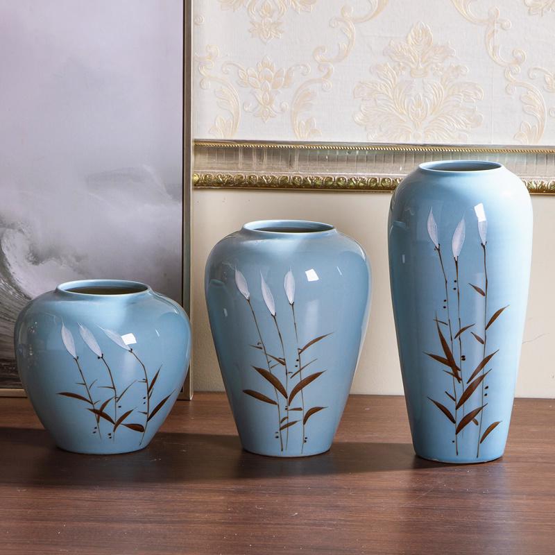 Moderní čínská keramická váza na sušené květiny – Kreativní domácí dekorace