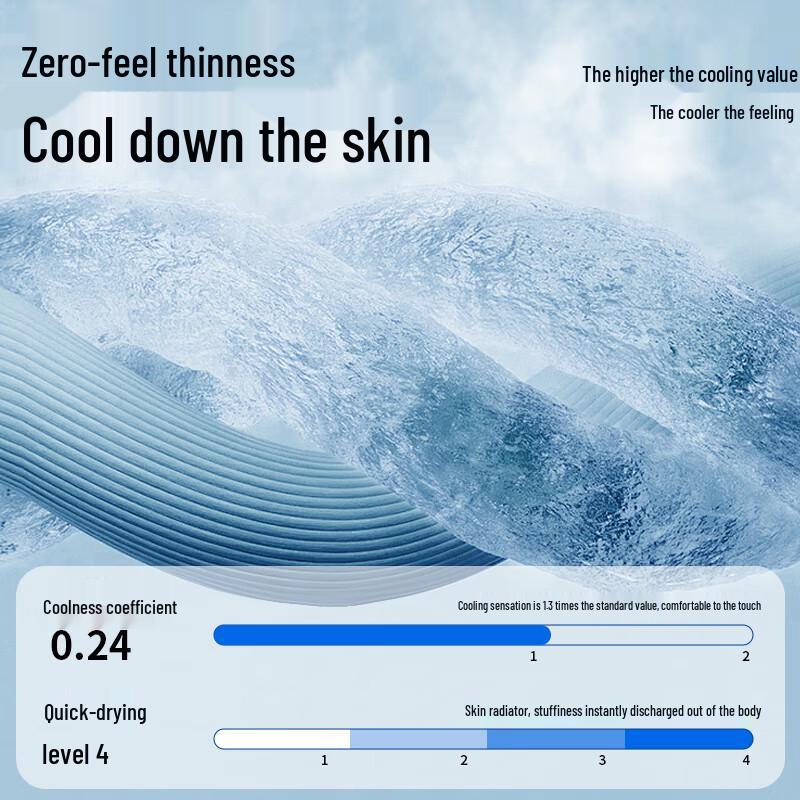 MiiOW Men's Ice Silk Seamless Boxer Briefs 3-Pack