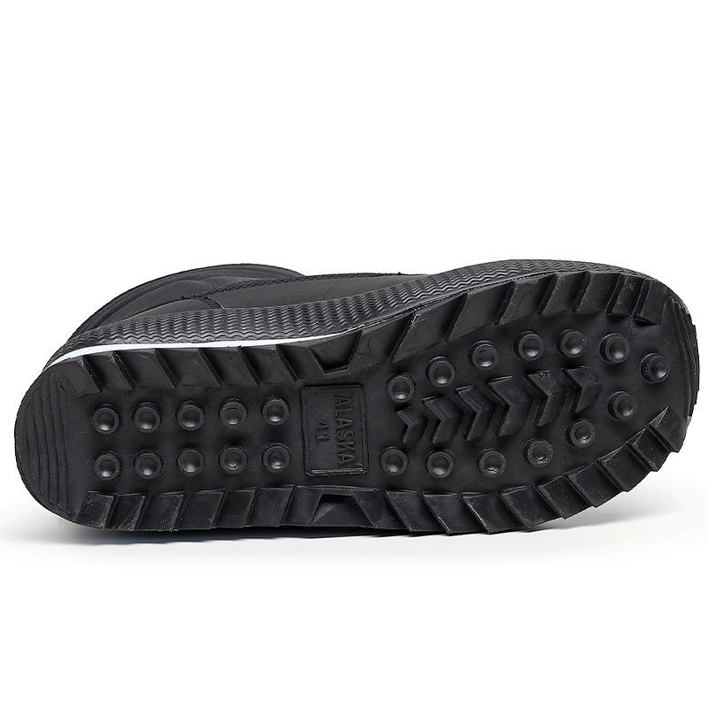 Men's Winter Warm Snow Boots Non-Slip Water Resistant Ankle Booties Shoes With Zipper Faux Fur Lining Outdoor Sport Hiking Walking Short Boots for Men