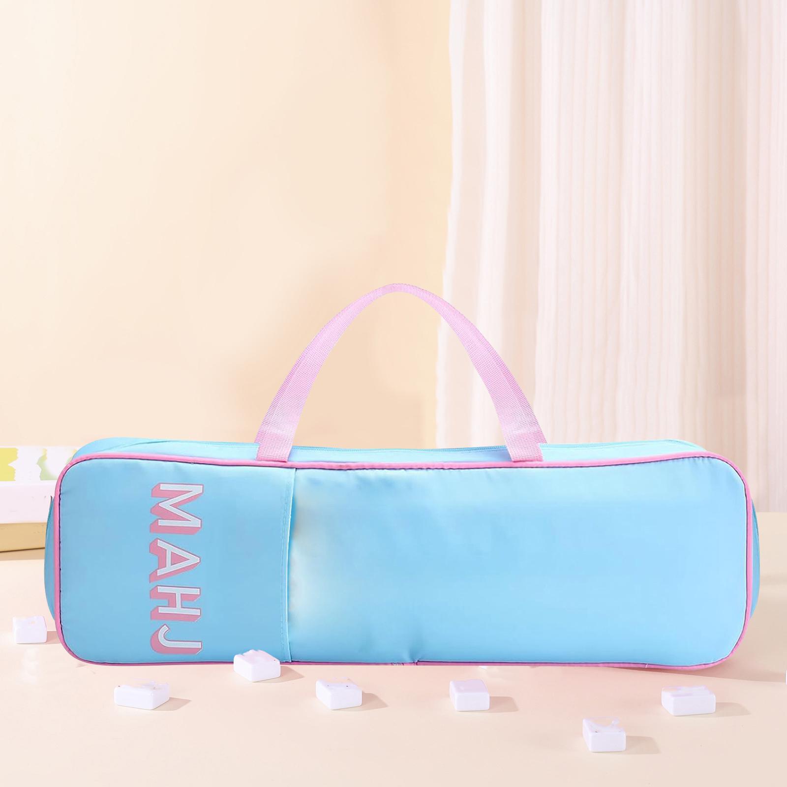 

Mahjong Rack Storage Bag with Handle Zipper Mahjong Pushers Rack Storage Carrying Bag 54x18x3cm for Outdoor Travel Indoor Home синий