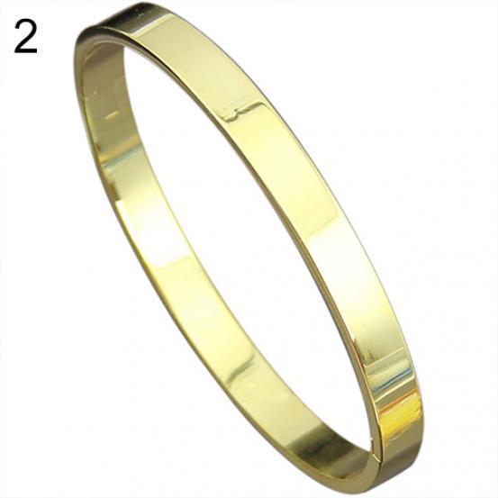 

Чоловічий жіночий мідний браслет-браслет із полірованою манжетою для закоханих