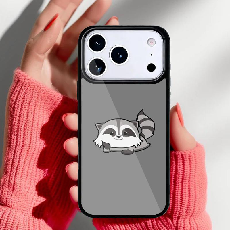 Raccoon Art Phone Case for iPhone 17 Air 16e 15 14 13 Pro Max Back Cover for 12 11 Pro Coque