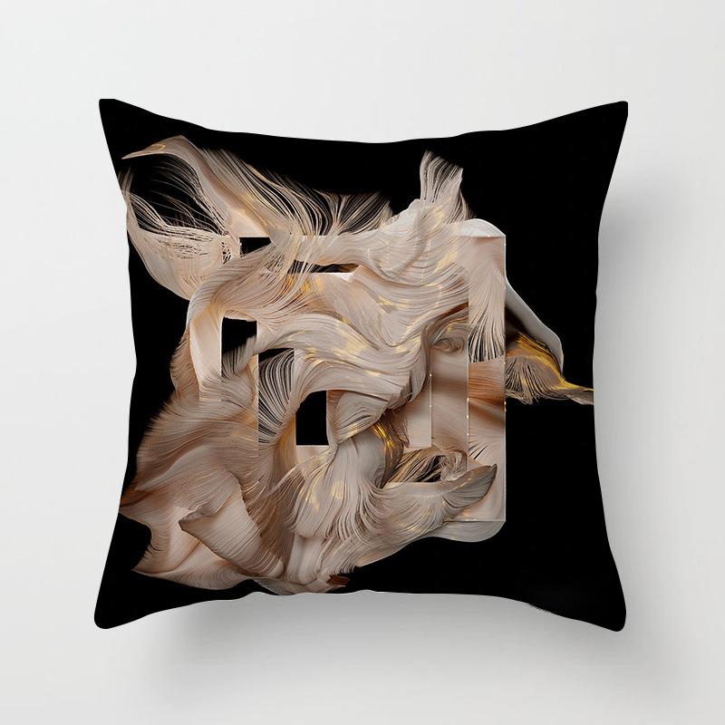Abstract Art Patterns Throw Pillow Cover With Short Plush Print For Living Room Sofa Decoration Cushion Cover Pillow Covers