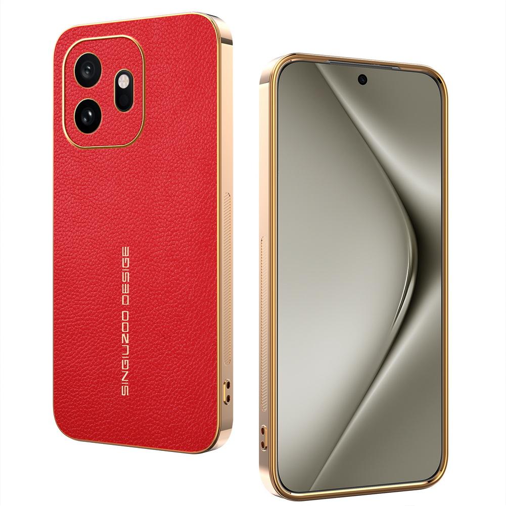 Classic Lychee Leather Electroplated Frame Case For OnePlus 15t 15R 15 13s 13T 13R 13 12R 12 One Plus Turbo 6v Ace 6 5 3 Cover