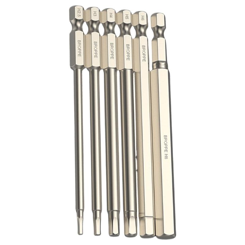5/6/7/8Pcs Impact Hex Head Allen Wrenches Drill Bit Set Steel Hex Bit Set Screwdriver Bit for Home Repair Accessories