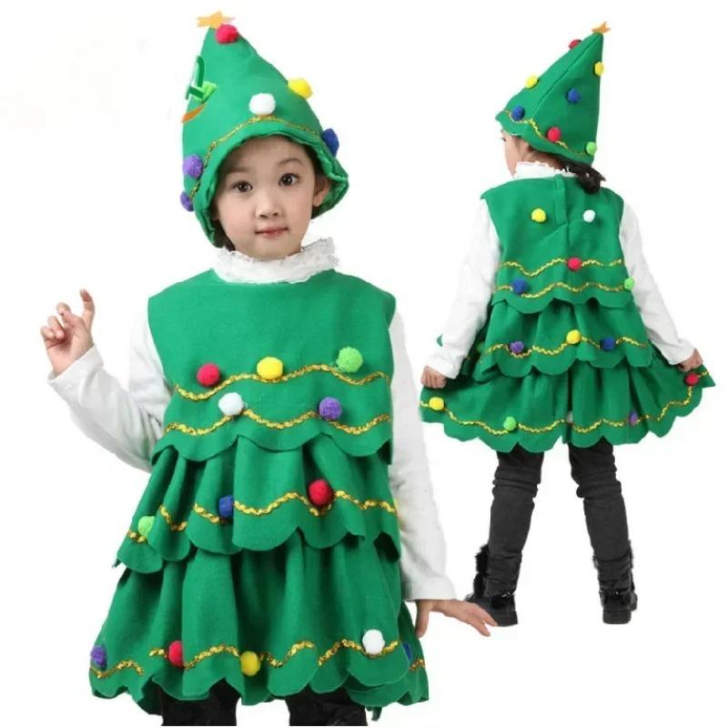 Christmas Costumes Children's Christmas Tree Performance Costumes Performance Dance Costumes Children Christmas Gifts Tree Hat