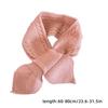 Kids Winter Warm Scarves Children Girl Woolen Knit Short Cross Neck Covers Snood Solid Color Outdoor Windproof Neckerchief