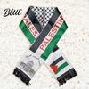 Palestine Neck Wrap Nation Flag Print Scarf Fringed Satin Color Matching Unisex Patriotism Smooth Custom National Day Party Parade