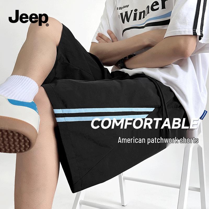 

JEEP Men s Summer American Retro Color-block Athletic Shorts 2XL