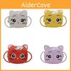 Baby Girl Trendy Cat Pattern Cute Crossbody Bag With Pu Leather For Kids