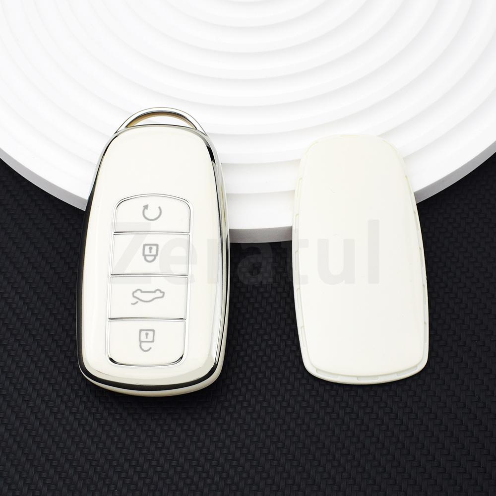 For Chery Tiggo 8 Pro Tiggo 8Plus New 5 Soft Tpu Car Key Case 4 Buttons Remote Control Protect Cover Keychain Accessories