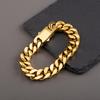 Hip Hop Stainless Steel Braided Bracelet for Men, Fashion Minimalist Cuban Link Buckle Bangle
