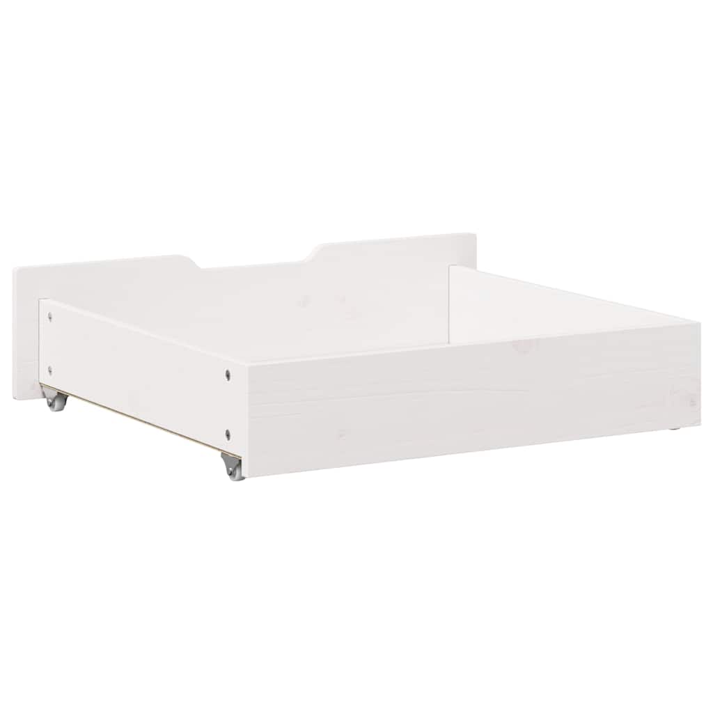 Vidaxl Szuflady Pod Łóżko, 2 Szt., Białe, 65X55X16 Cm, Drewno Sosnowe