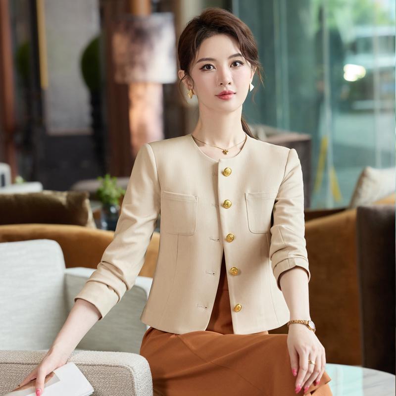 Women's 2025 Versatile Slim Fit Blazer & Skirt Set - Casual Solid Color Suit