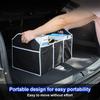 Car Trunk Organizer, Portable Foldable Waterproof Auto Storage Bag With 3 Compartments, Collapsible Cargo Trunk Groceries Organizer, Car Accessories