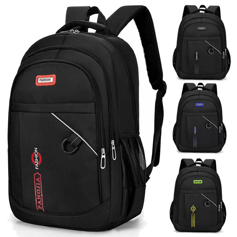 Oxford Backpack With Breathable Mesh And Letter Design For Office Outdoor And