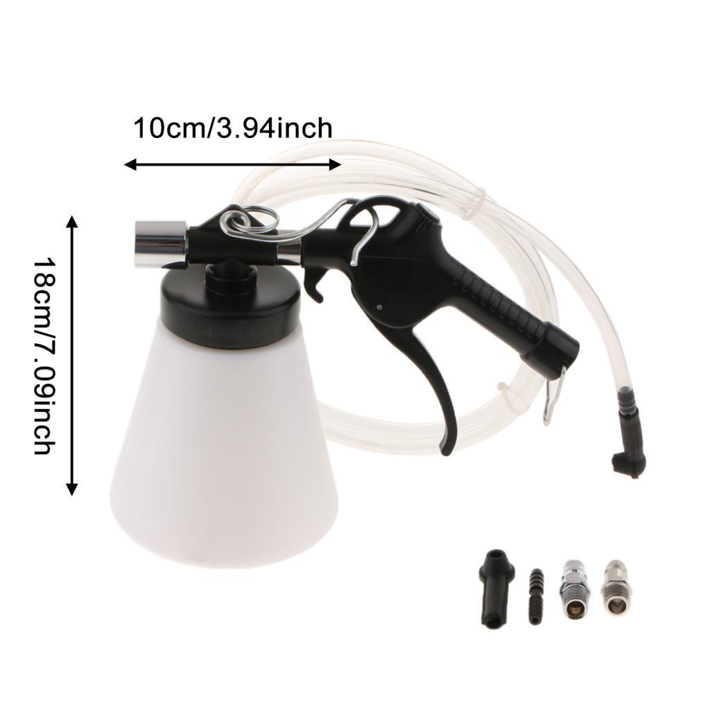 Pneumatic Brake Bleeder Fluid Replacement Tool Set for Car with 4 Master Cylinder Adapters for Single Person Brake Bleeding