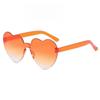 Trendy Love Heart Shape Sunglasses UV Protection Colorful Gradient Sunglasses  Women