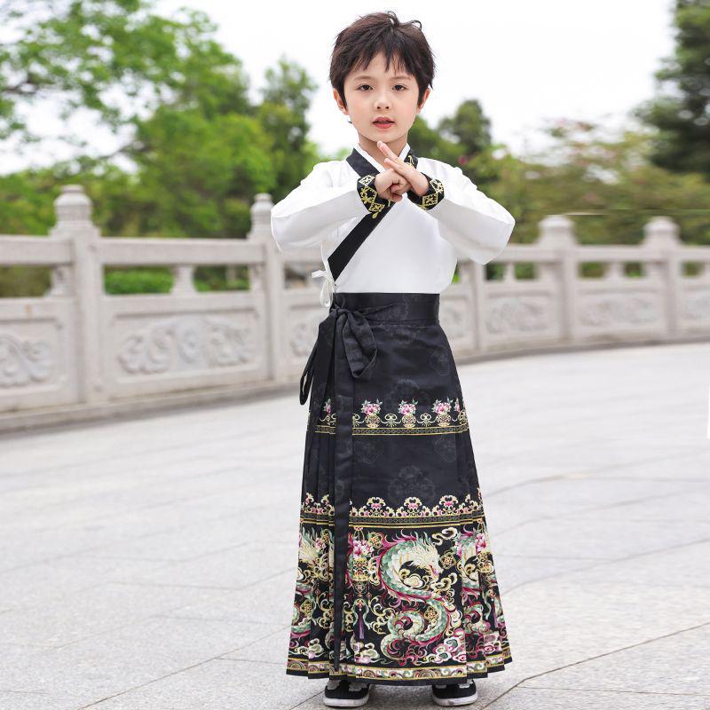 Snow Dragon Dance Costume for Primary and Secondary School Students 110
