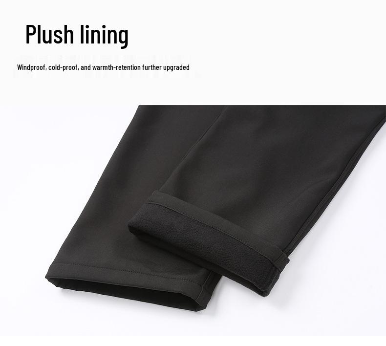 Unisex Windproof Waterproof Fleece-Lined Outdoor Hiking Pants