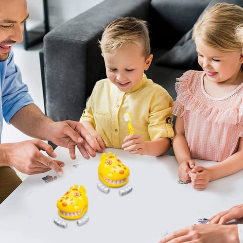 Teeth Brushing Toy, Detachable Giraffe Educational Toy for Preschool, Role-play Toy, Tooth Model Toy, Fun Educational Game with Toothbrush Toy for Kid