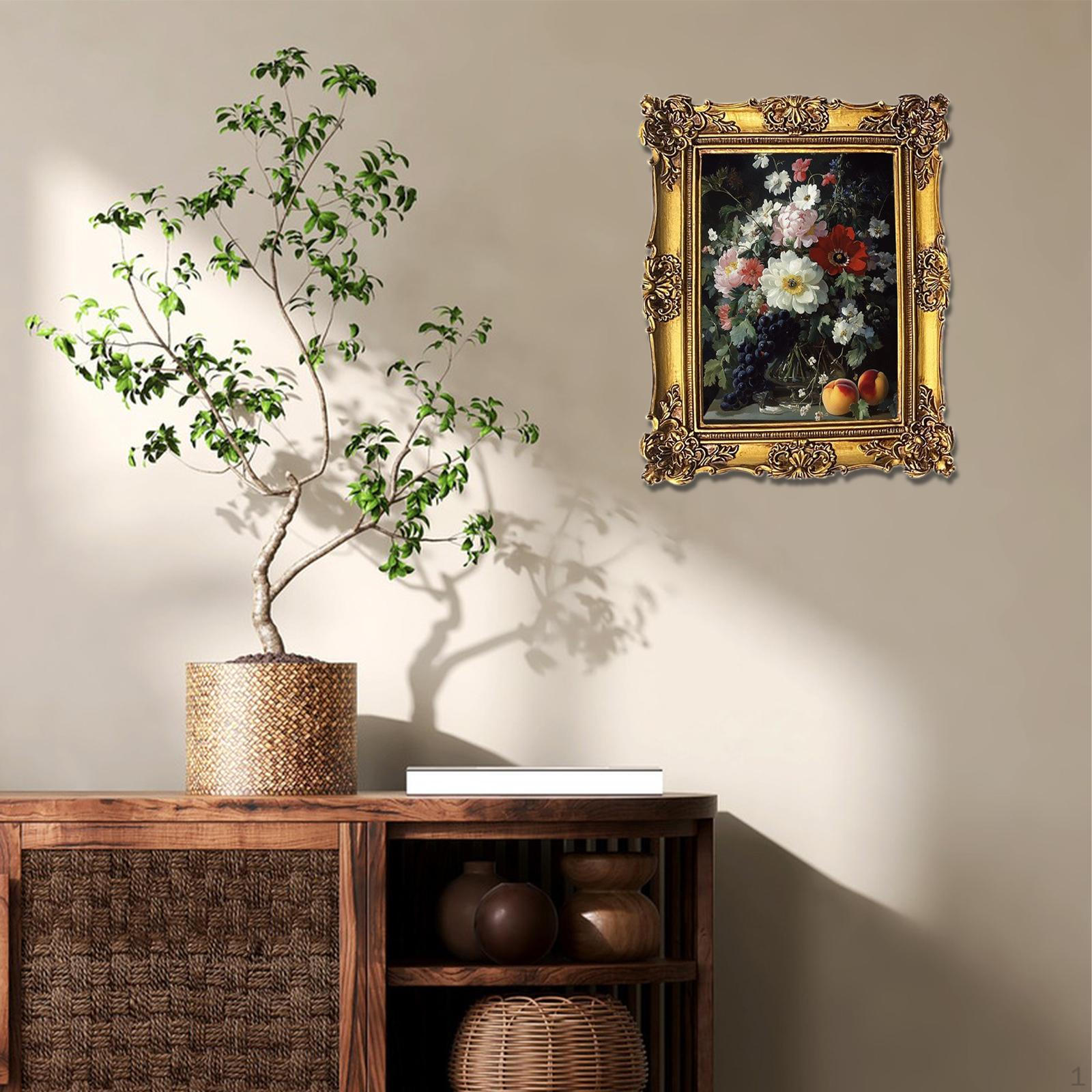 Смоляная фоторамка Держатель для фотографий Европейский дизайн Резная для дома Офиса Стола