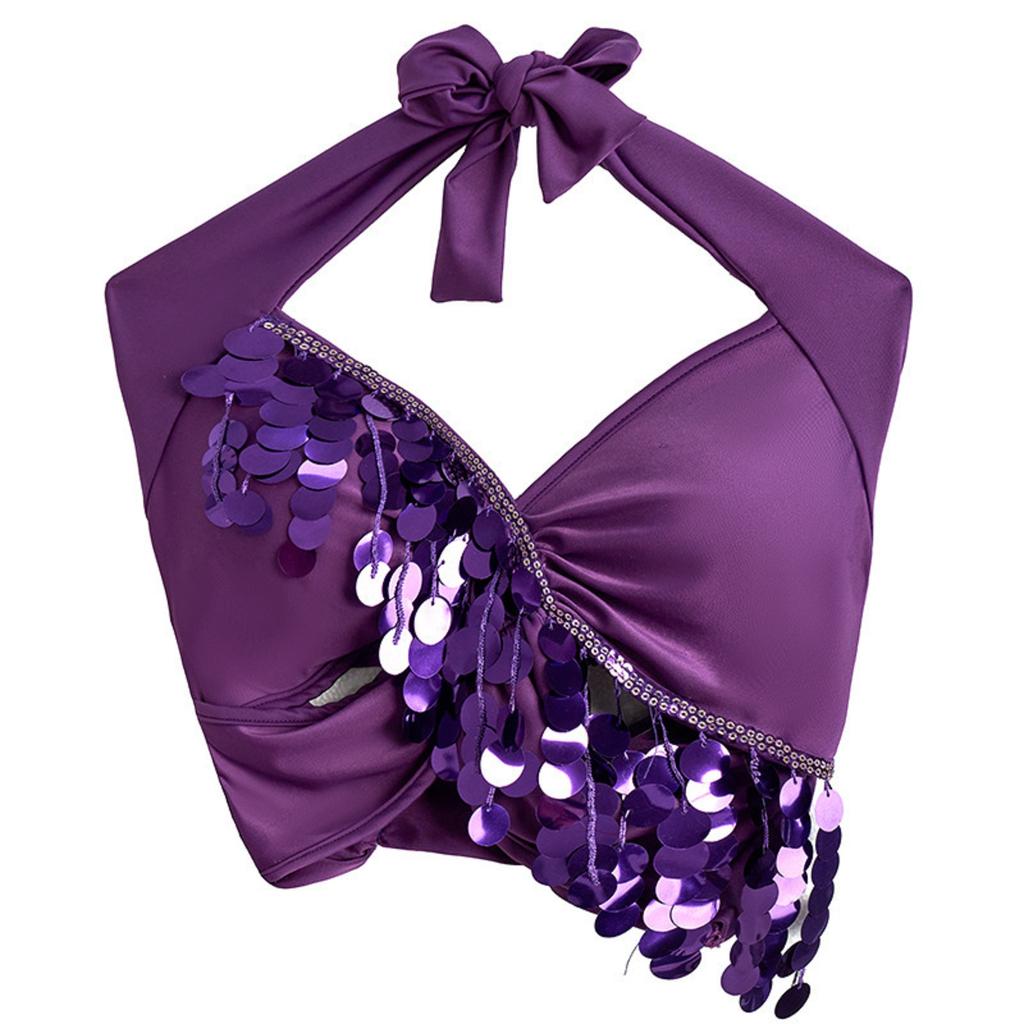 Sexy Pailletten-Quasten-Top für Damen-Bauchtanz-Aufführung