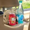Vassoio da Pranzo Multifunzionale per Auto con Portaoggetti Retrattile per Sedile Posteriore e Portabicchieri