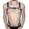 Men Body Restraint Leather Harness Belts Straps Suspenders Braces Armor Costumes