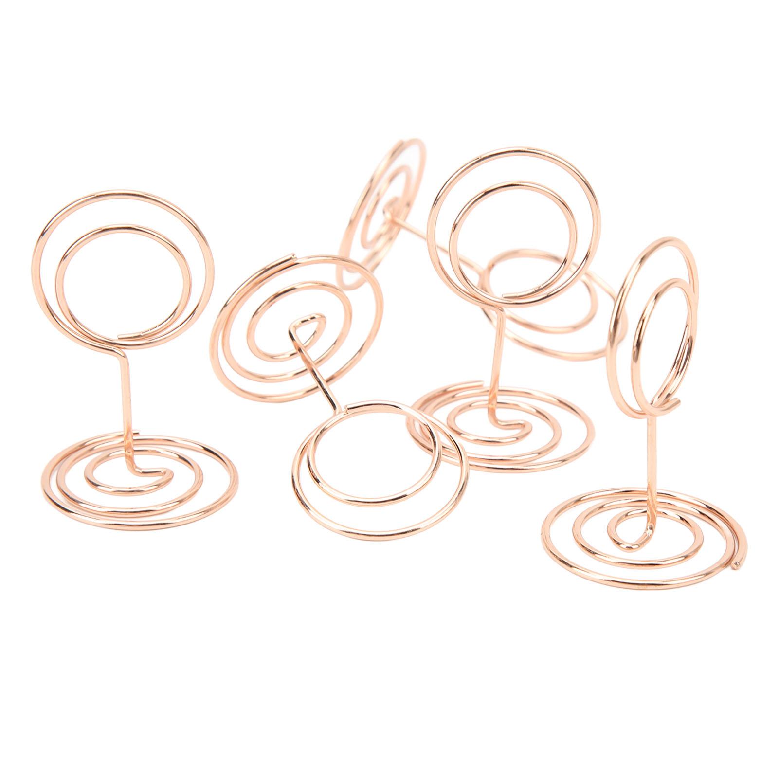 

20Pcs Table Number Stands Round Shaped Stable Electroplated Metal Widely Used Place Card Holder for Wedding Party