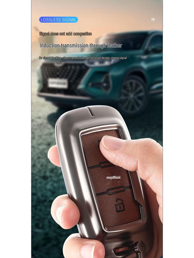 Chery Car Key Cover: Fits Tiggo, EQ1, QQ Ice Cream, Arrizo E - Small, Secure Metal Shell with Hanging Buckle