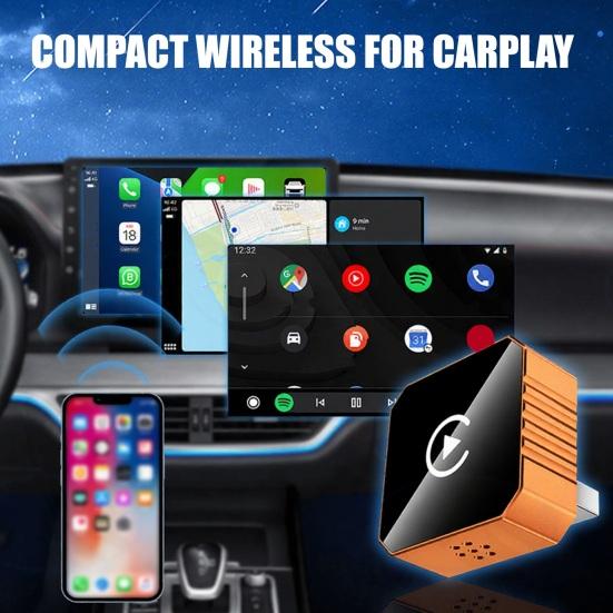 Wireless Adapter for CarPlay Cars Plug-and-Play Adapter with Dual-Band WiFi & Auto Connect Easy Installation Smart Auto Connector