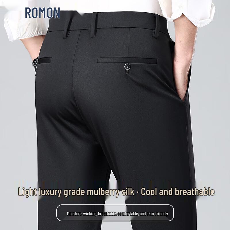 ROMON Men s Summer Ice-Feel Casual Dress Pants 30