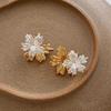 PONYKISS  Sterling Silver 18K Gold Flower Stud Earrings for Women Cute Plant Fine  Minimalist Light Luxury Accessories
