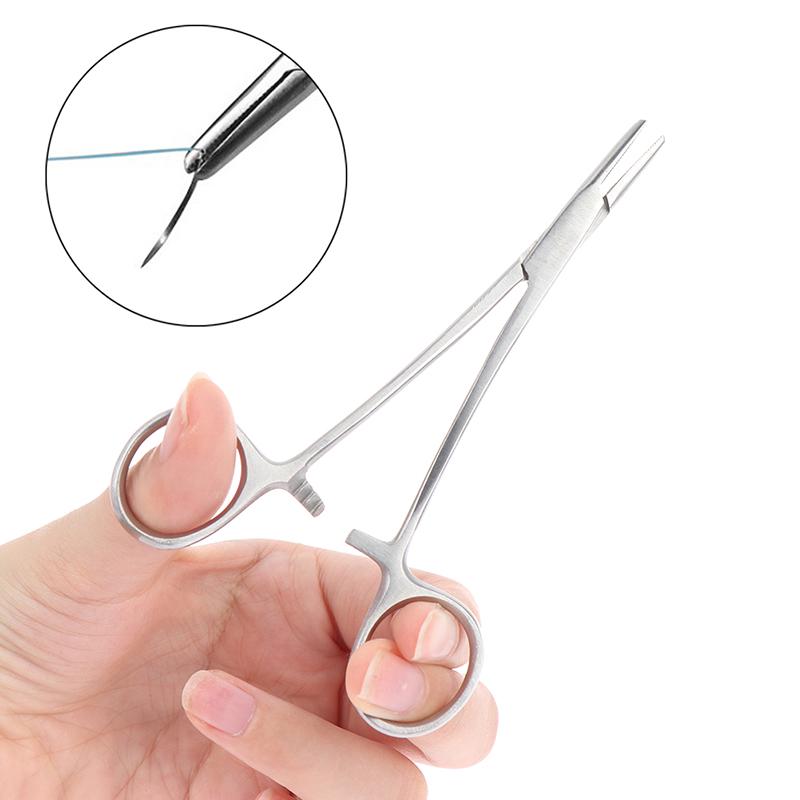 12cm Stainless Steel Surgical Handle Needle Clamp Suture Needle Holder Forceps For Livestock Animal Veterinary Instruments