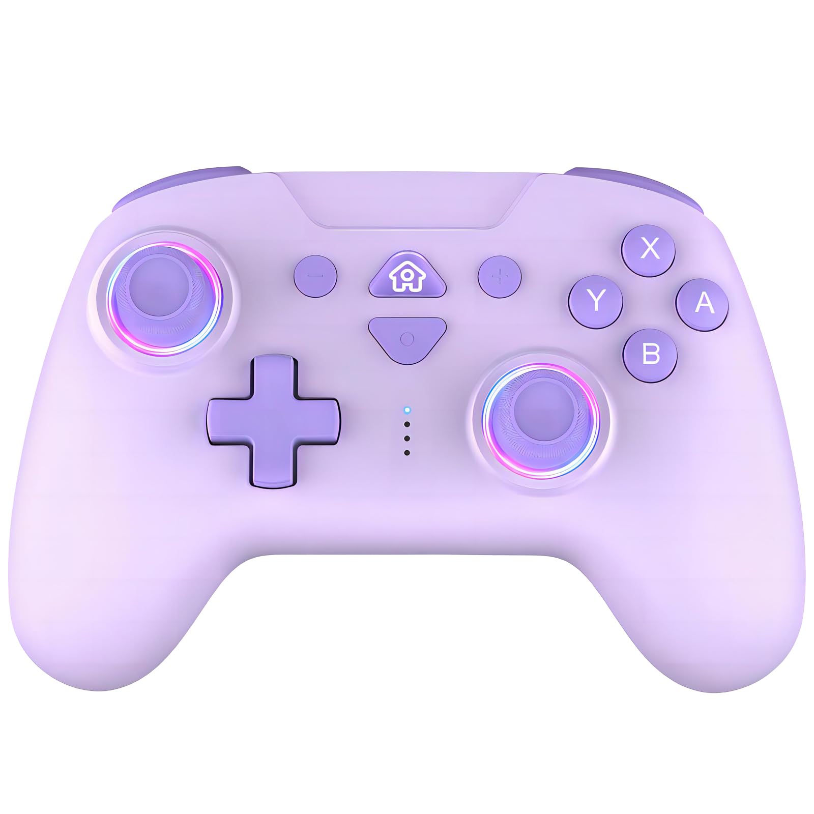 

FONLAM Switch Совместимый со Switch и и RGB Целый Без Мертвых Макро Беспроводной Контроллер Приложения, 2, OLED, Lite, iOS, ПК, Android, Подсветка, Стиковый, Зональный, фиолетовый