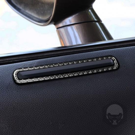 2Pcs for Dodge Challenger 2015- Carbon Fiber Door Air Vent Outlet Cover Trim