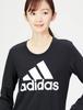 Sweat Essentials Relax Logo Sweatshirt 29080 Japanese Size S Equivalent [Adidas] Women's Black/White (GM5519)