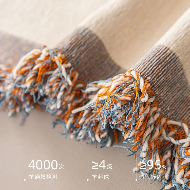 Sofa w stylu skandynawskim Ręcznik Imitacja Koc do drapania dla kota Prosty Pokrowiec na sofę dla sofy wieloosobowej Uniwersalny Koc na sofę na wszystkie pory roku