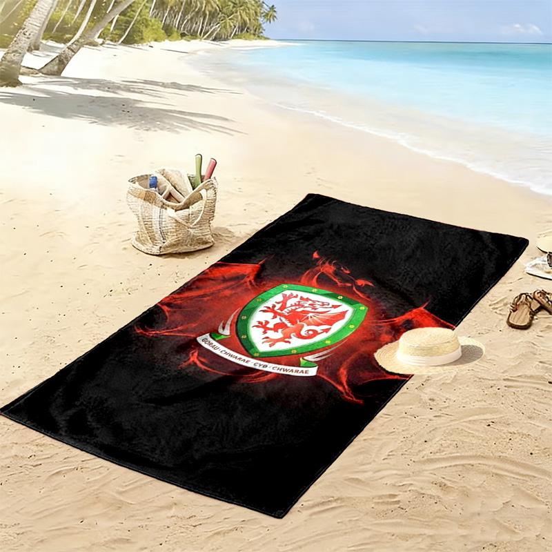 Wrexham AFC Print Beach Towel, Large Soft Quick Dry Towel for Beach Camping Swimming