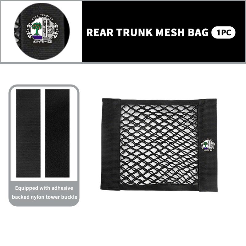

For AMG Car Logo Trunk Storage Bag Elastic String Luggage Net Holder Pocket Auto Accessories Benz B-CLASS C-CLASS GLC GLE GLK