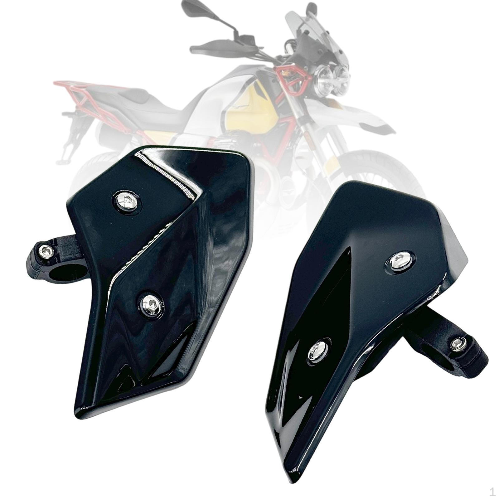 

2 Pieces Motorcycle Side Wind Deflector Windscreens Spoilers Repair Parts Accessories Screen чорний