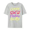 Crazy Slot Machine Lady Lucky Las Veagas Casino Game White Graphic Tee Fall Christmas Shirt Letter Tshirt
