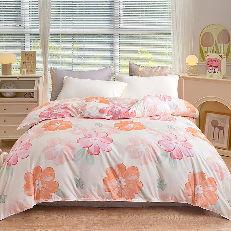 Luxury Floral Patterns Comforter Cover 1Pc Quilt Cover Skin-friendly Breathable Soft Duvet Cover with Zipper Queen Size Bedding