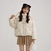 Short Down Cotton-padded Jacket Women's Winter Three-proof Thickened Warm Horn Buckle Small Jacket Trendy All-match