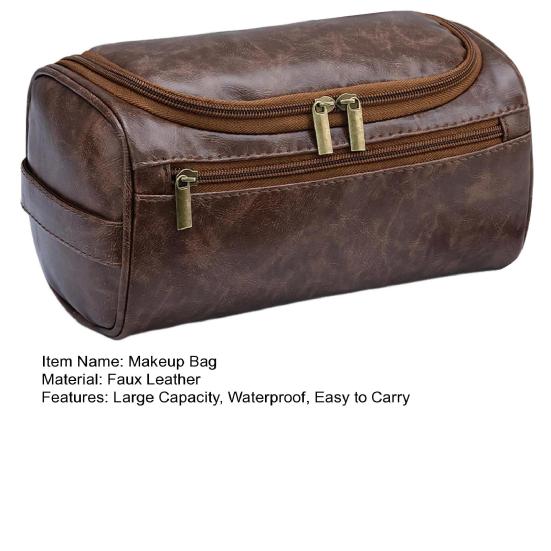 Makeup Bag Travel Toiletry Bag Large Capacity Multiple Compartments Zipper Closure Waterproof Cosmetic Bag Hanging Toiletry Bag