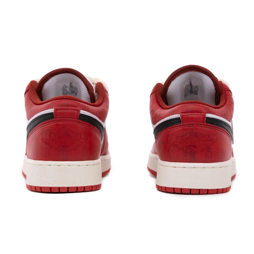 Jordan Air Jordan 1 Low Top Vintage Basketball Shoes Women's White Red Black FJ3465-160(Team-)