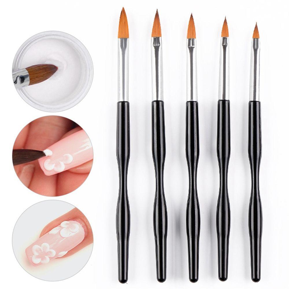 

3/5PCS Women Nail Art DIY UV Gel Builder Manicure Nail Painting Brush Pen Carving