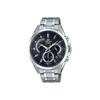 Edifice 100M Waterproof Minimalist Quartz Movement Stainless Steel Strap Watch Men Watches Black EFV-580D-1A